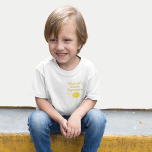 Mama’s Main Squeeze Kids Shirt – Organic Cotton Lemon Tee – Mom and Me Matching Shirt – Toddler Girl or Boy Shirt – Fruit Shirt
