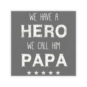 Hero Papa Kiss-Cut Stickers | Dad Gifts, Father&#39;s Day, Family Decor, Personalized Gifts, Laptop Decor, Scrapbooking