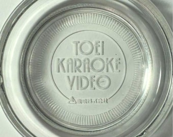 Cenicero de cristal transparente Toei Karaoke Showa Retro Japón