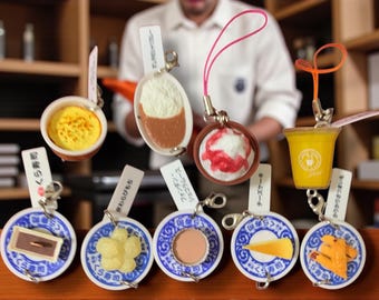 Coleção de doces de loja de sushi japonesa Mini pingente de alça Figura de sobremesa kawaii