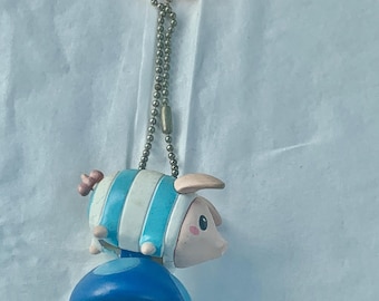 Swinging Pig on Mushroom Retro Mascot Charm