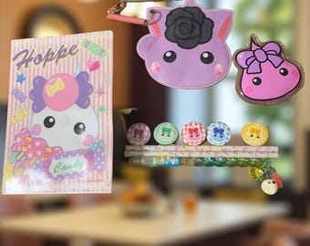 Hoppe-chan Mini Goods Badge, Pen, Reusable Warmer, Pass Case & Pencil