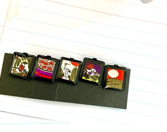 Miniature Hanafuda Clip Set Japan