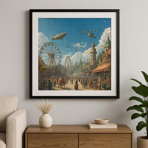 Whimsical Festival Jigsaw Puzzle (120, 252, 500 Pieces) Fun Gift for Puzzle Lovers, Family Nights, Cozy Indoor Games