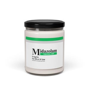 Midazolam Scented Soy Candle: Funny Anesthesia Gift for Nurses