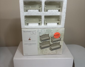 Banco de jardín/parque Dept 56 Season's Bay - Juego de 4