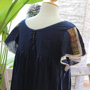 Saranya Split Sleeve Short Tunic Navy Blue image 5