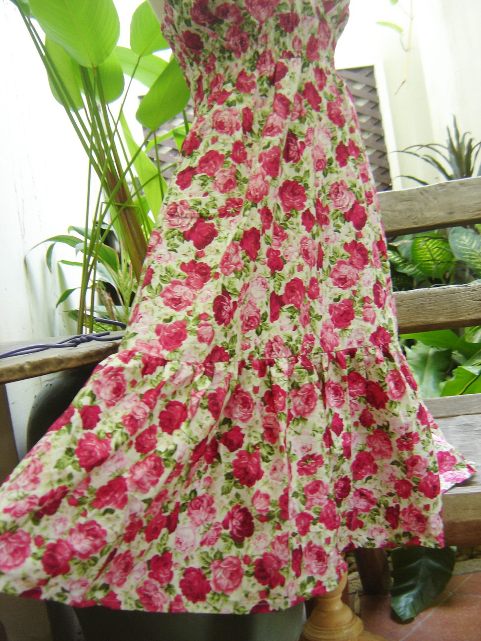 Floral Print Halter Cotton Dress SK130503 PINK Etsy