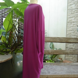 M-XL Soft Spandex V neck Comfy Tunic Violet image 5