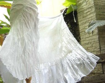 Ariel on Earth Ruffle Wrap Skirt - White