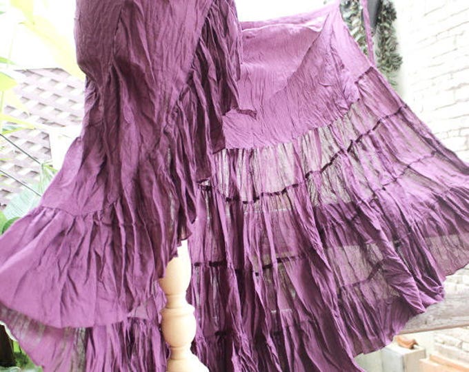 Ariel on Earth Ruffle Wrap Skirt Soft Purple - Etsy
