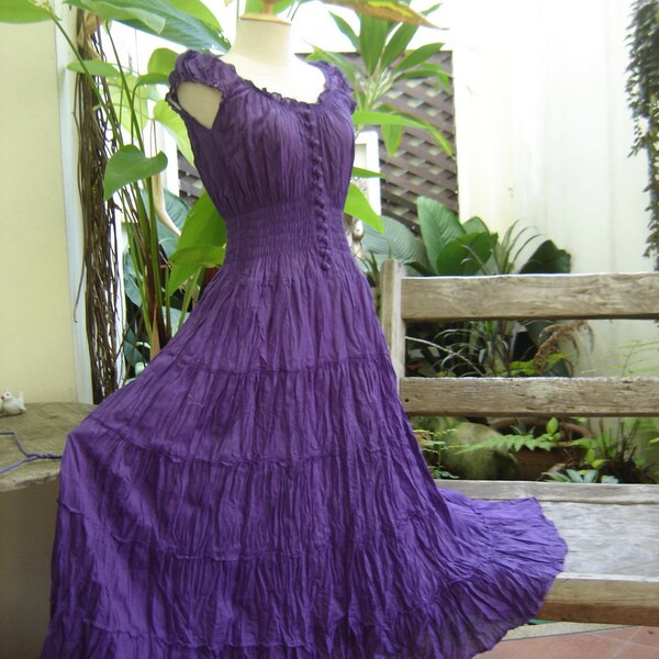 Princess Cotton Dress - Purple