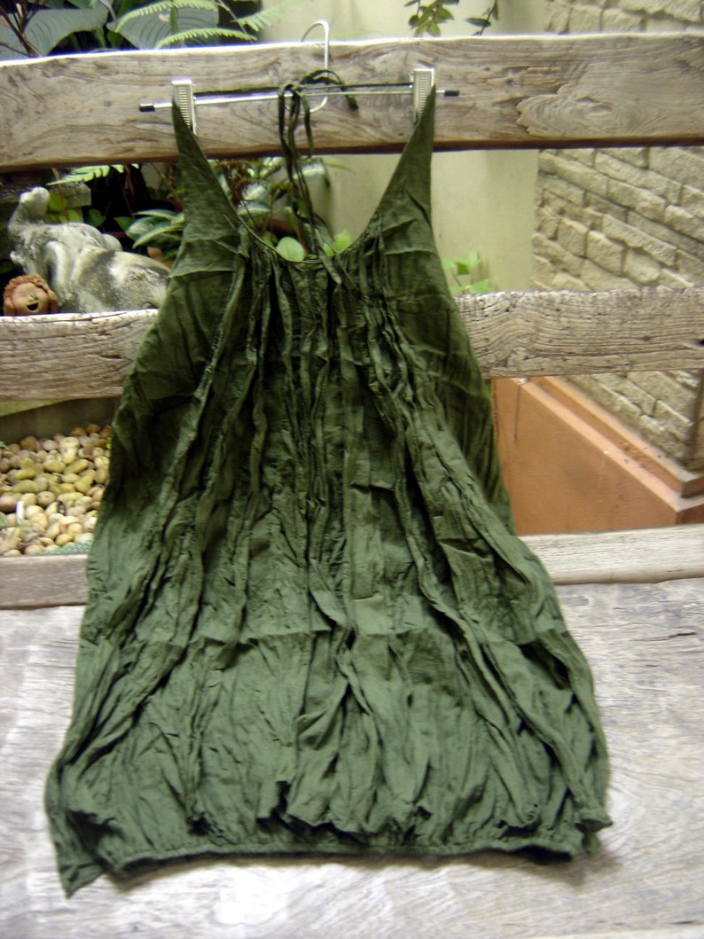 Summer Ruffles Dress Olive image 2