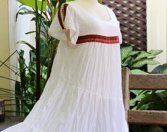 Saranya Split Sleeve Short Tunic - White