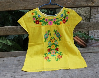 M-L Bohemian Embroidered Top - Yellow 1