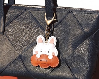 Halloween Keychain Bundle, Pumpkin Cat Keychain, Bunny Pumpkin Charm, Cute Halloween Bag Charm, Spooky Kawaii Keychain, Halloween Gift