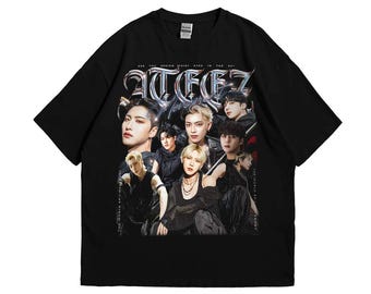 Vintage Ateez The World EP.1 Mockup Sublimation PNG print-ready Design Digital Screen Print File Movement Graphic Tshirt