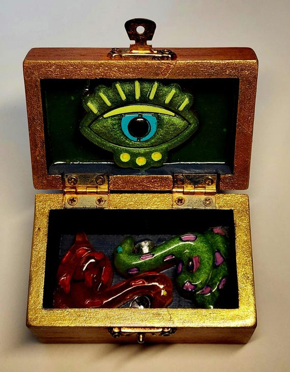 wood and resin jewelry box