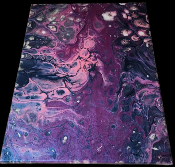 12x16" acrylic pouring