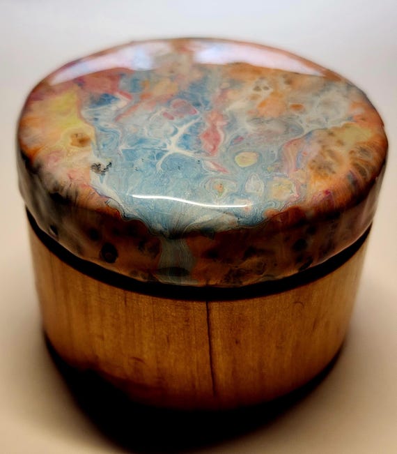 wood and resin jewelry box