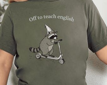 English Teacher Raccoon Png Design Teaching Literature High School Teacher Png Funny Raccoon Scooter Gift For English Teacher Raccoon Lover