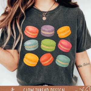Retro Macaron Cookies Retro SVG PNG, söt pastellfärgad matälskare Clipart, trendig konstnärlig dessertvektor, bageri estetisk designgåva för kvinnor