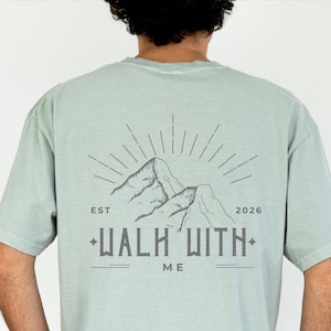 LDS-jeugdshirt Walk With Me Unisex Mountain Design Comfort Kleuren YW Kleding Jonge Herenkamp Kleding Bijbelvers Inspirerend Bericht