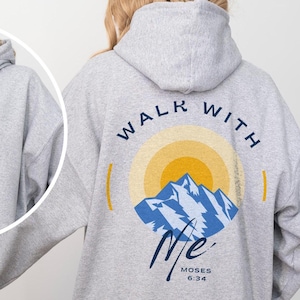 Comfortable Faith Apparel Religious Message Design Mountain Graphics Collection Cotton Blend Youth Group Essential Casual Style Pullover Modern Construction Spiritual Wear Collection Daily Fashion Comfort Unisex Size Range