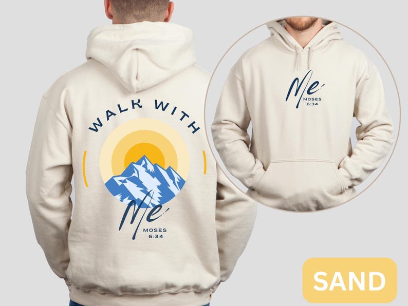 Spiritual Gift Collection Religious Message Design Mountain Graphics Pattern Cotton Construction Youth Activity Essential Casual Style Pullover Modern Faith Fashion Daily Wear Comfort Unisex Size Range Quality Material