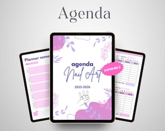 agenda, nails, manicure, plantillas, planner, manicurista, manicura, nails art, organizador, uñas, belleza, salón de belleza