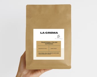 La Crema Italian Espresso Beans, Dark Roast, Bold & Smooth