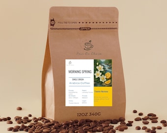 Light Roast Single Origin Arabica Coffee, Spring Water Washed