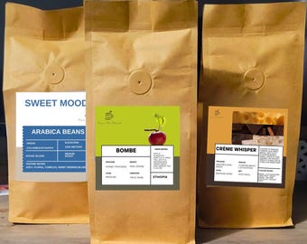 Echantillon de café arabica de spécialité | Colombie, Éthiopie, Yunnan (4 oz)