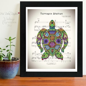 Grateful Dead, Terrapin Station, Song Music Sheet, Print, Art