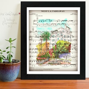 West L.A. Fadeaway, Grateful Dead, Music Song Sheet, Print