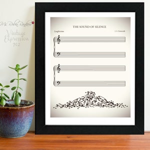 The Sound of Silence, Music Sheet Art, Print