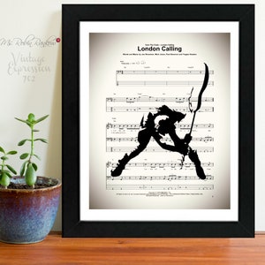 London Calling, The Clash, Music Sheet, Art Print