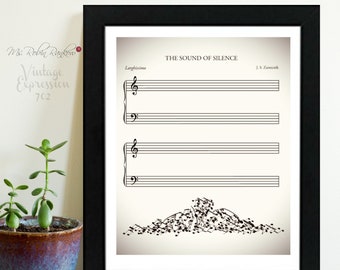 The Sound of Silence, Music Sheet Art, Print