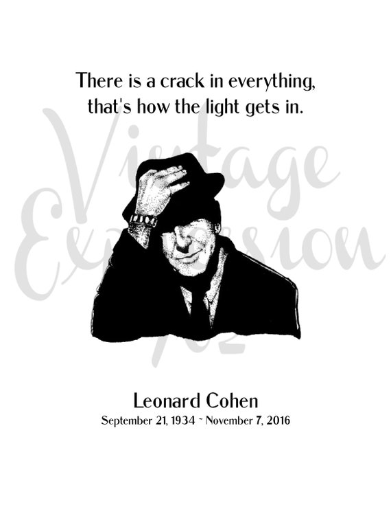 Leonard Cohen Quote Silhouette Instant Digital Download Etsy Denmark