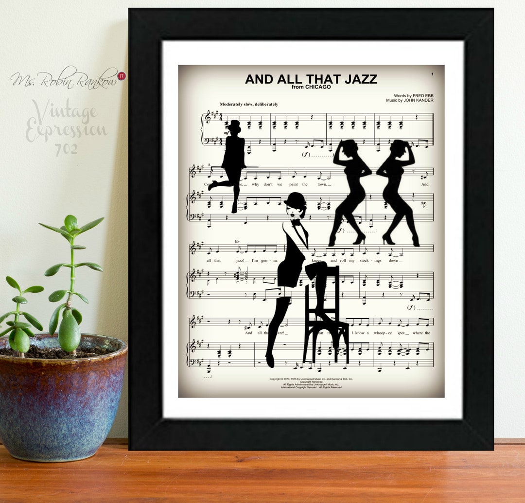 All That Jazz, Chicago, Musical, Cabaret, Music Song Sheet, Print Etsy