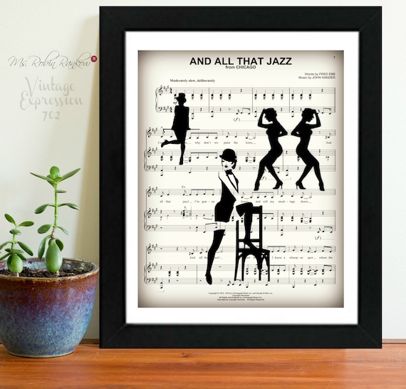 All That Jazz Chicago Musical Cabaret Music Song Sheet Etsy