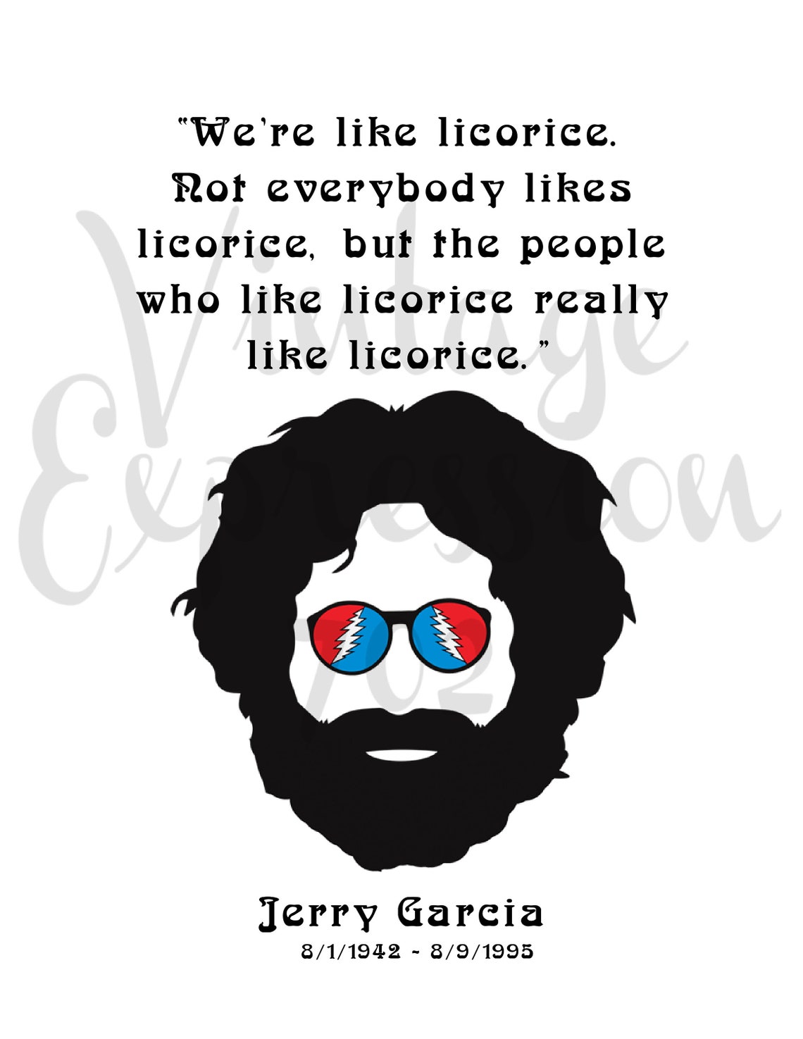 Jerry Garcia Licorice Quote Silhouette Instant Digital Etsy