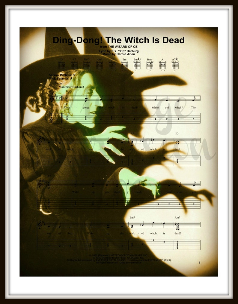 Ding Dong the Witch is Dead Wizard of Oz Wicked Witch of - Etsy