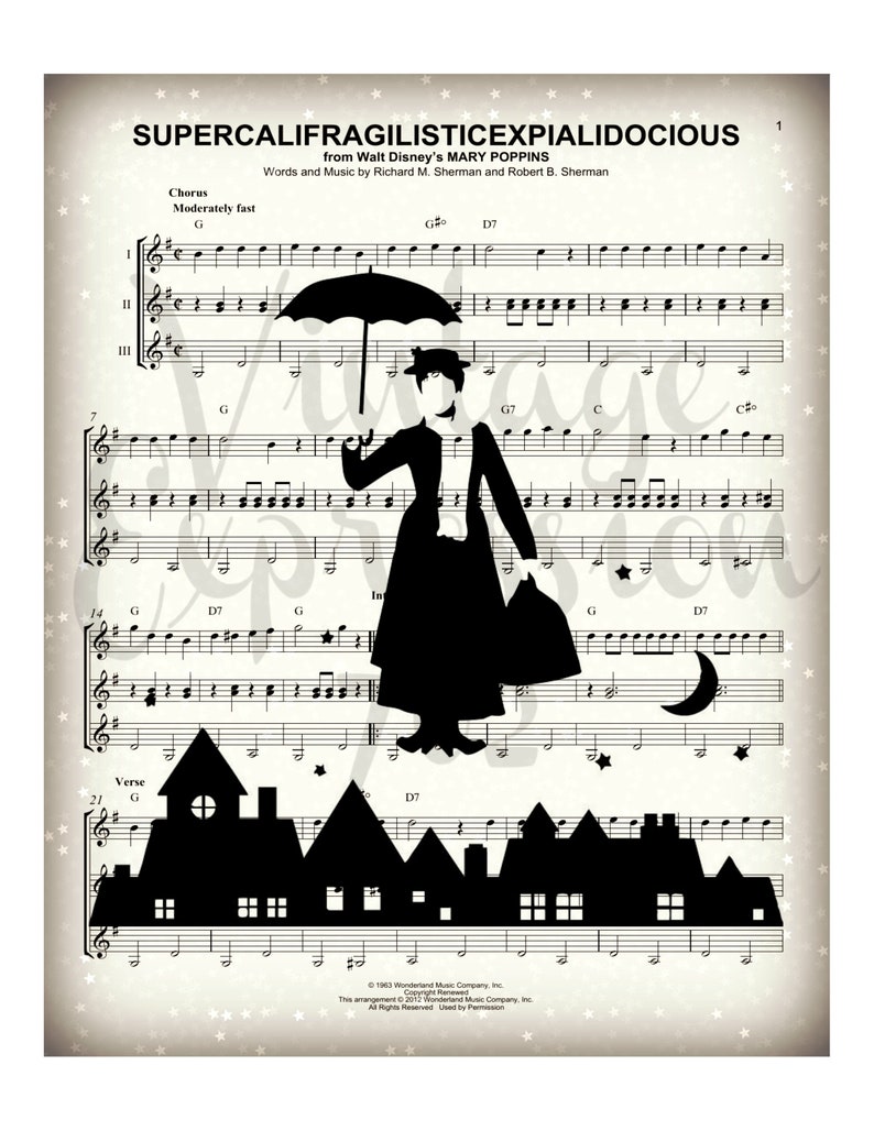 Mary Poppins Supercalifragilisticexpialidocious Music Song