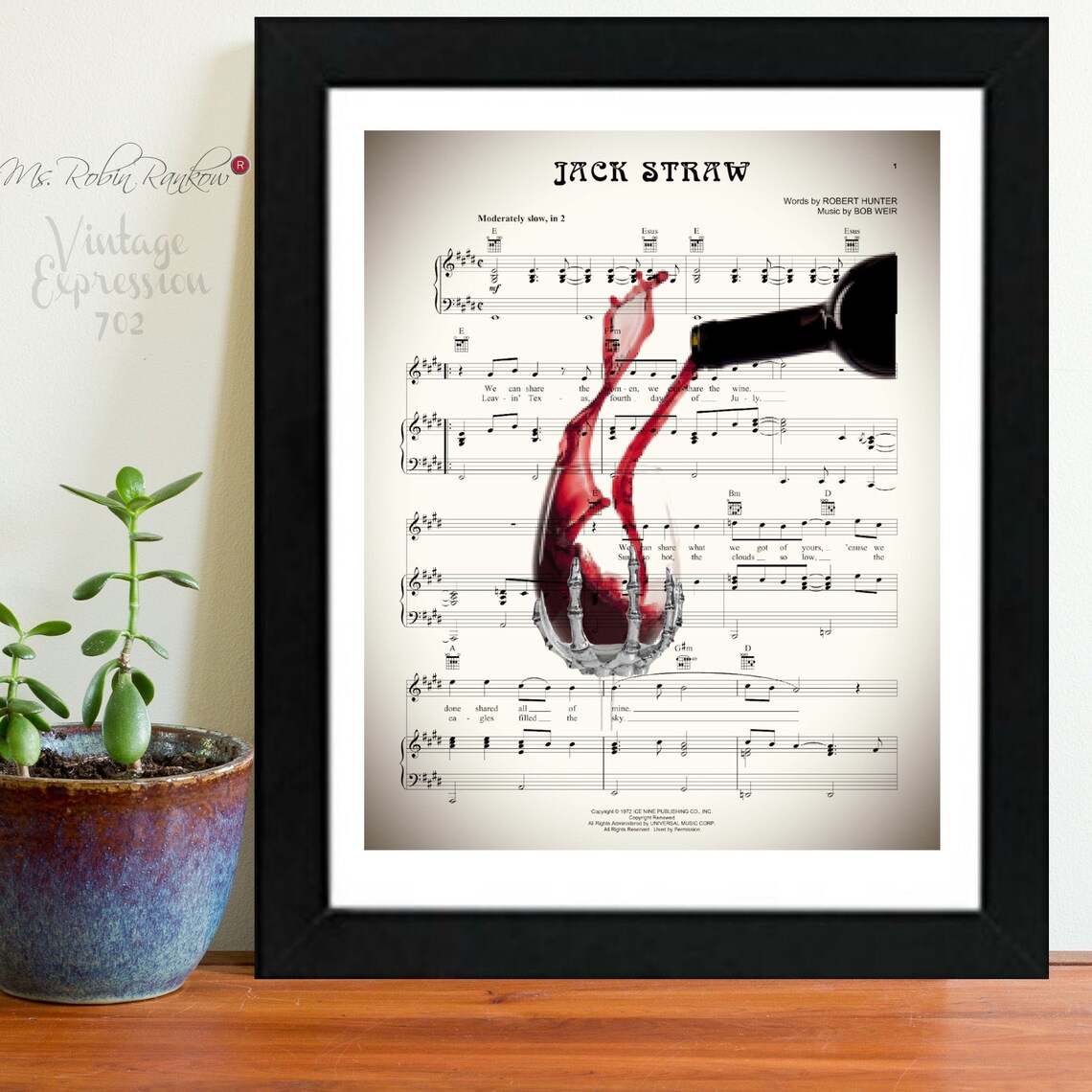 Jack Straw Grateful Dead inspired Music Sheet Print Art Etsy Italia