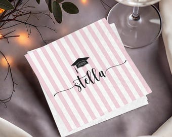 Personalized Graduation 2026 Beverage Napkins, Graduation Gift, Table Decorations, Cocktail Napkin, Luncheon Paper