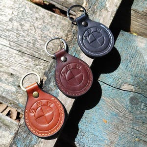 Personalized Leather BMW Keyring,  Custom Initial, Hot Stamped or Laser, Key Fob, Gift Him or Her, Christmas Gift