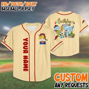 Custom Toy Story Party Baseball Jersey, Custom Birthday Outfit, Woody Buzz Baseball Shirt, Personalized Name Tee, Disney Theme Gift