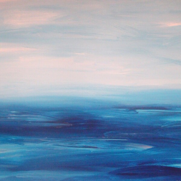 I Can See For Miles...Huge Original Seascape Abstract Art by Jessicabstract
