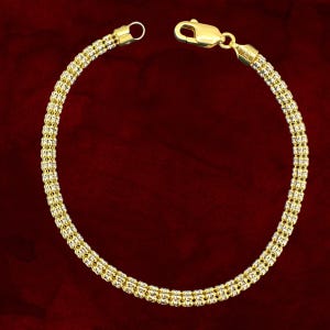 14k Gold Ice Link Bracelet (4mm)